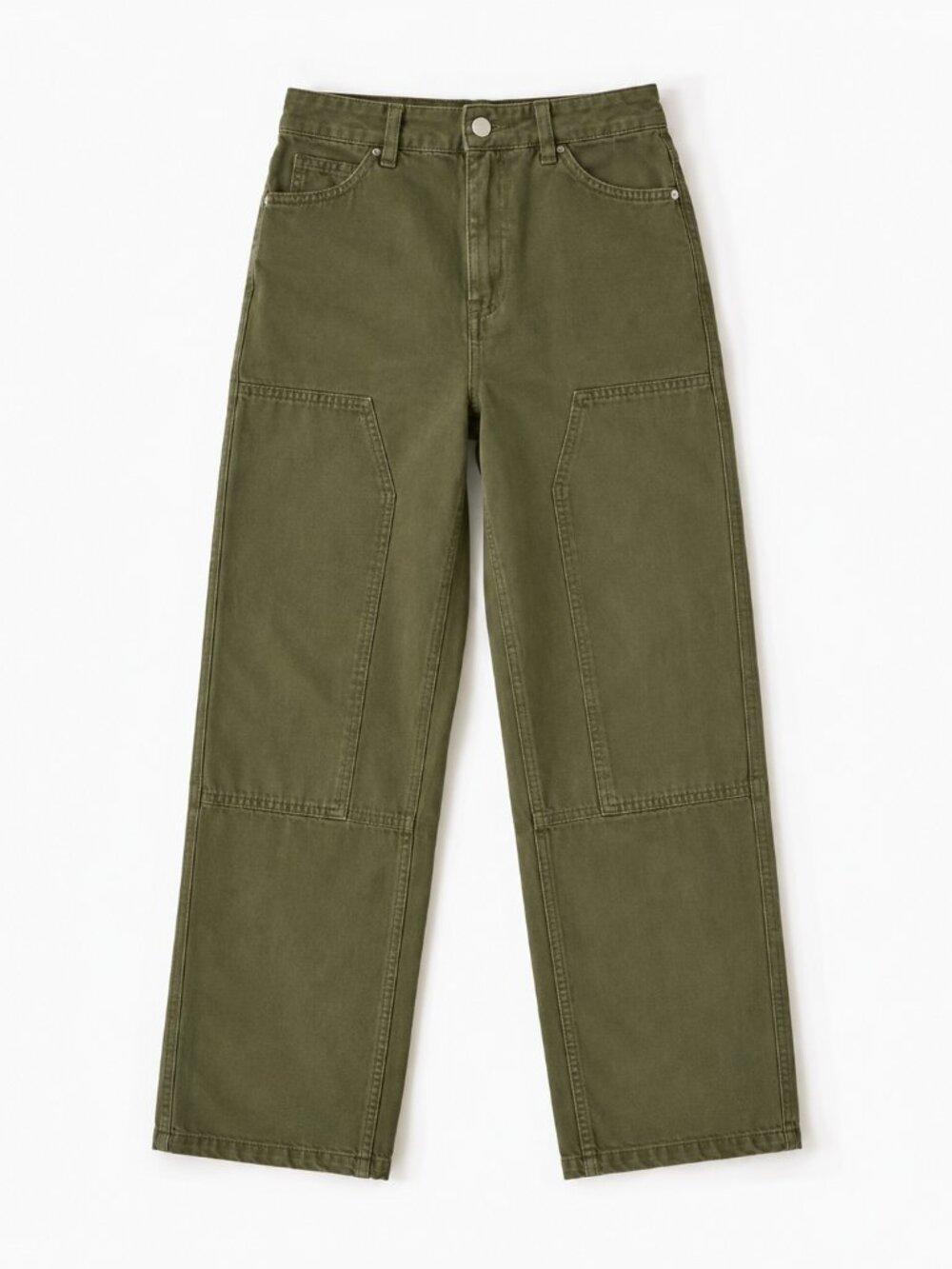 Zara High Rise Cargo Pants Olive Green Utility Army Green Size 4